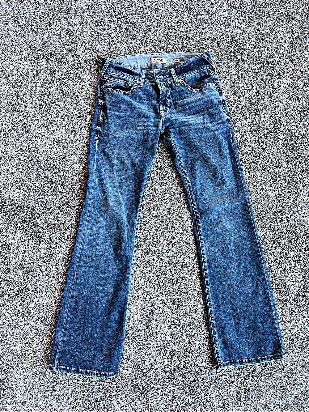 Ariat R.E.A.L. Denim Perfect Rise Boot Cut Jeans Waist 29R Blue